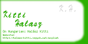 kitti halasz business card