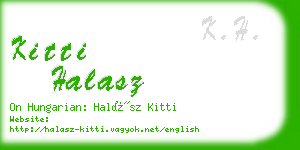 kitti halasz business card